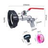 1PCS 1000L Water Tank Adapter S60*6 To 1/2'' 3/4'' Garden Hose Connector Thicken IBC Tank Replacement Valve Faucet