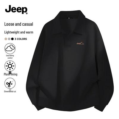 Men's Fleece-Lined Polo Sweatshirt
