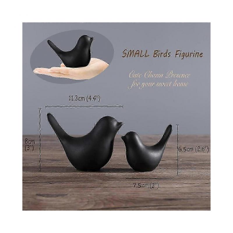 Small Animal Statues Home Decor Modern Black Decorative Ornaments for Living Room, Bedroom, Office