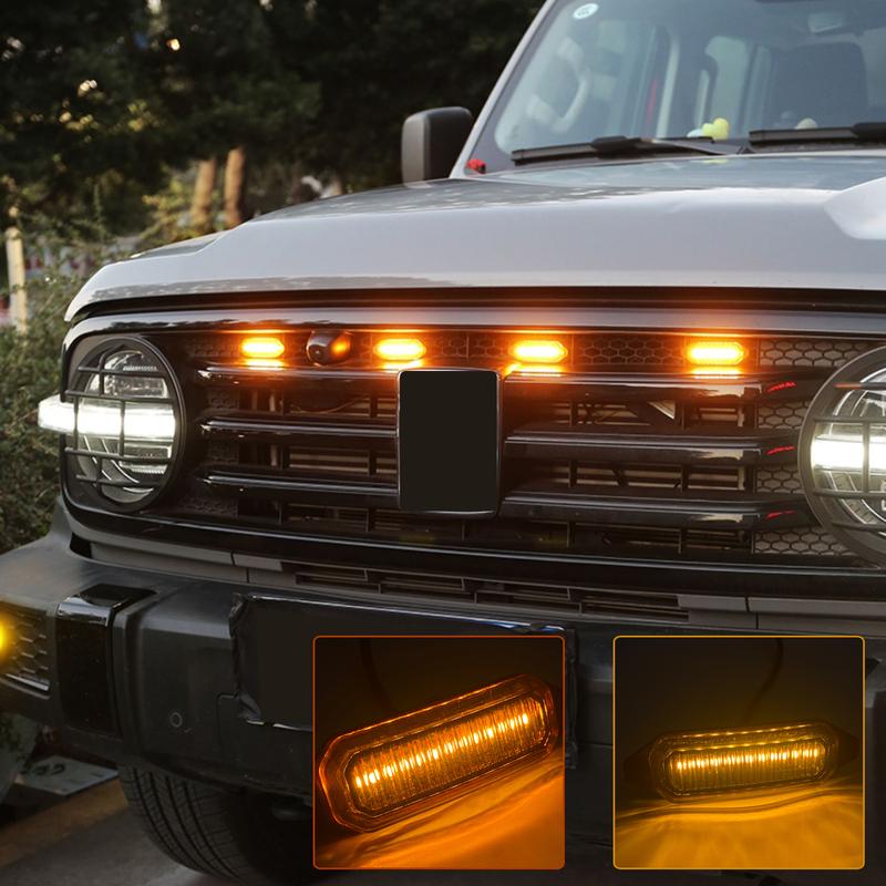 For GWM WEY Tank 300 Tank300    2024 Car Accessories Lampjes Voor Midden Midden Grille Grid Led Licht ABS