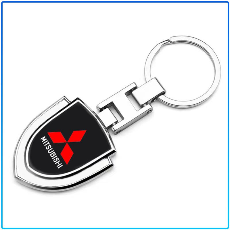 For Mitsubishi Lancer 7 8 I200 Pajero Montero Sport Outlander ASX Mirage Eclipse Car Key Chain Keyring Pendant Metal Keychain Holder Accessories