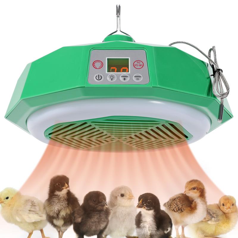 Husdjur Fjäderfä Intelligent Värmelampa Termostatisk Temperaturregulator Värmare Djur Varmt Ljus Fjäderfä Uppfödning Inkubator