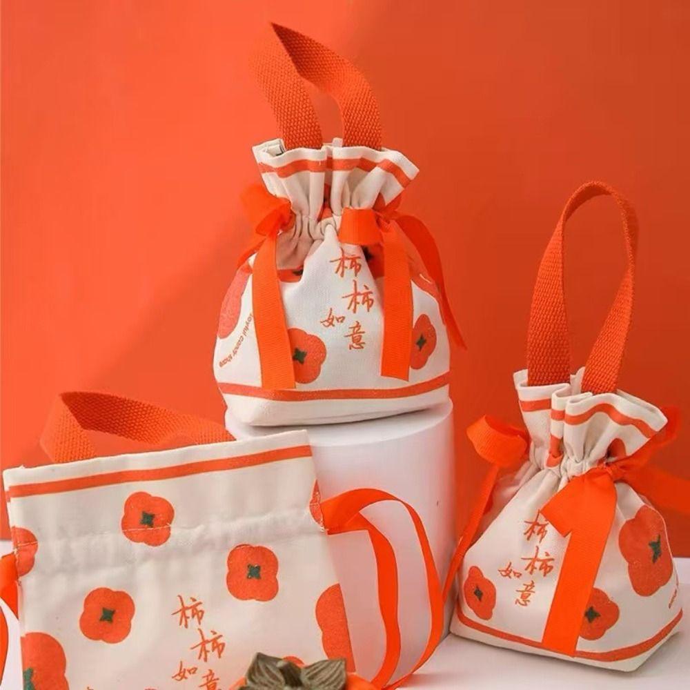 Bowknot New Year Gifts Bag Drawstring Chinese Style Handbag Jewelry Small Wrist Bag  Birthday