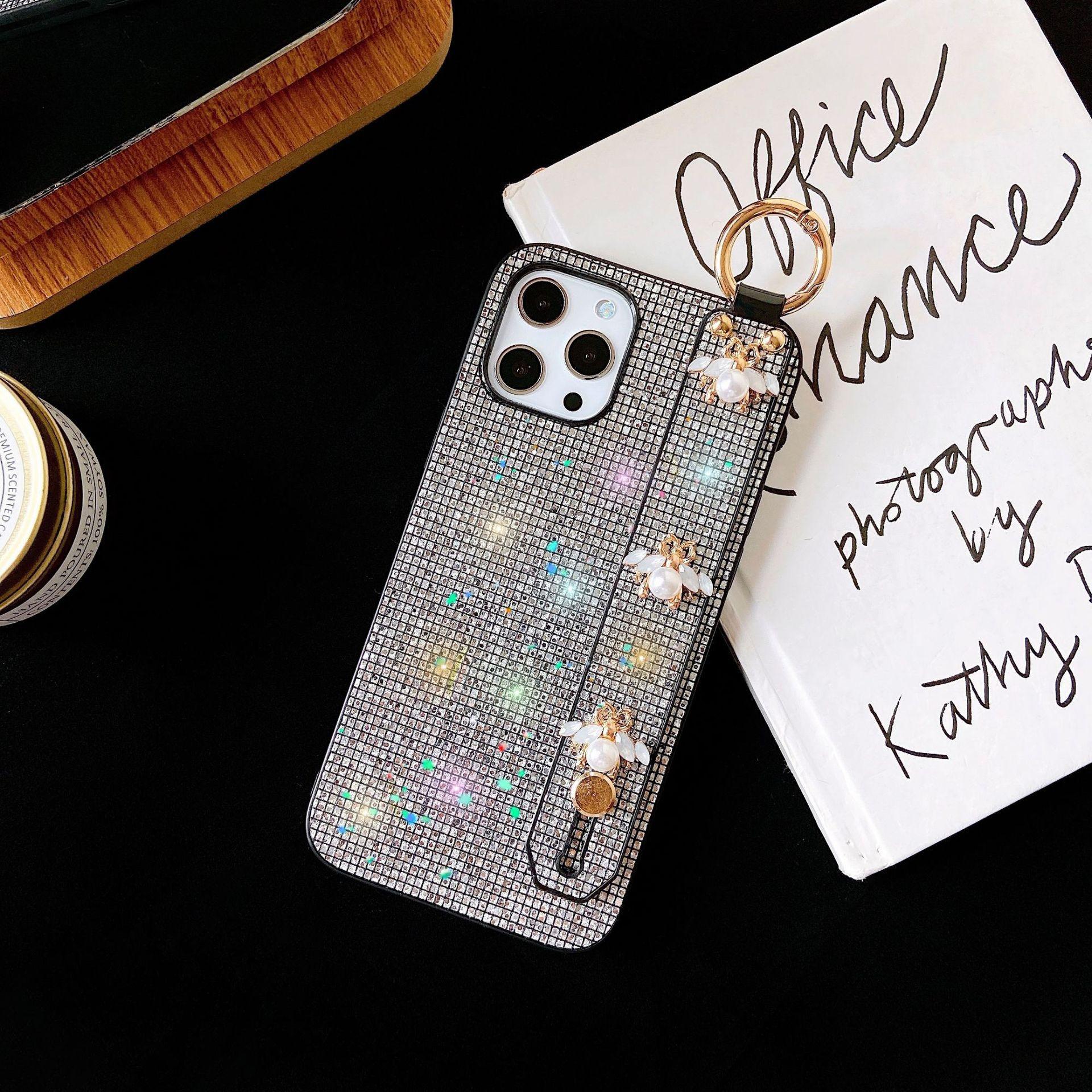 

Чохол для мобільного телефону S20ultra для Samsung Note10 Блискучий S9plus Паєтки A30S Модний M40 Браслет A70 For Samsung S24ultra