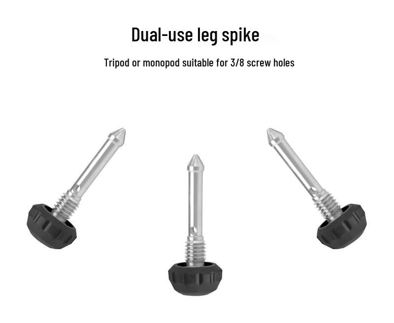 Interchangeable Tripod Spike & Anti-Slip Silicone Foot Pad