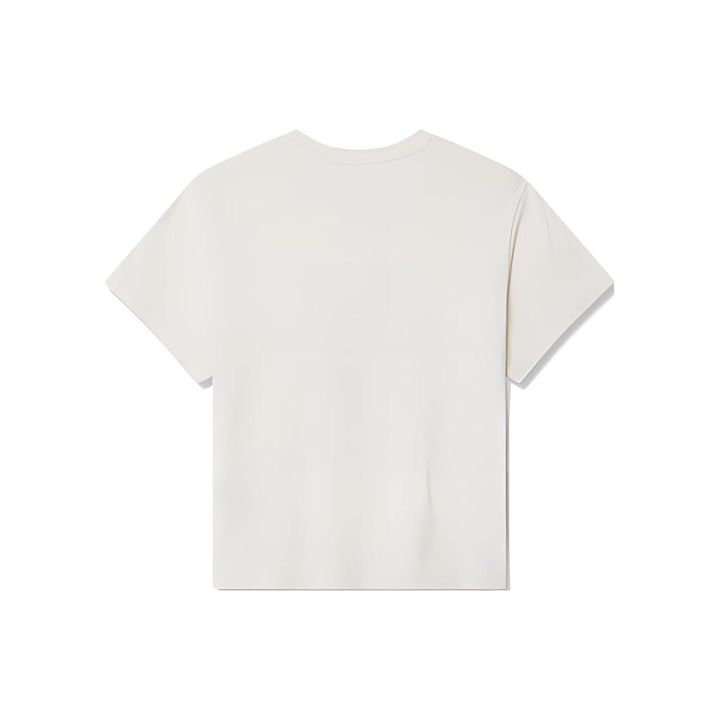 Levis Logo Printed Round Neck Pullover Casual Short Sleeve T-Shirt Women T-Shirt Off-White A2226-0080