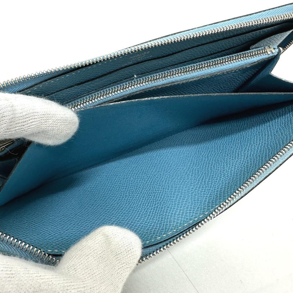 HERMES Asap Long Classic Round Wallet Long Wallet Long Wallet Epsom Blue gene