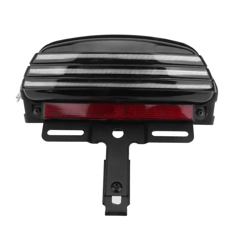 Motorcycle Tri-Bar Fender LED Running Brake Tail Light For Harley Dyna Fat Bob Softai FXST FXSTB FXSTC FXSTS FLSTSB 2006-Later