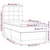 3141740 vidaXL Divan Bed with Mattress Dark Brown 90x190 Cm