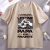 Papa Fathers Day Tshirt Unisex Women Cotton Short Sleeve Father Tshirt Vintage Round Neck T Shirts Breathable Round Neck Tshirts