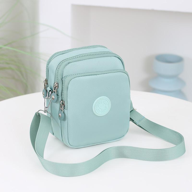 Waterproof Mobile Phone Bag Women s Mini Oxford Crossbody Bag Daily Multi-layer Zipper Purse Casual Outdoor Travel Bag Gift 17x14x9cm зелёный