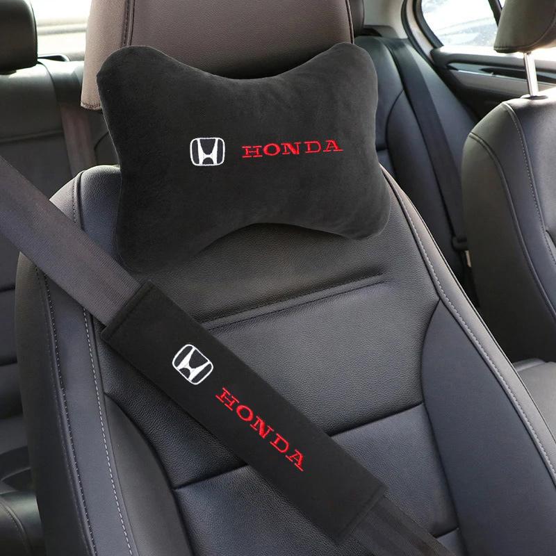 HOT Seat Head Neck Rest For Honda Civic Accord City Fit Mugen CR-V Pilot HRV DF39 Envix Odyssey Cushion Headrest Pillow Seat Belt Pad