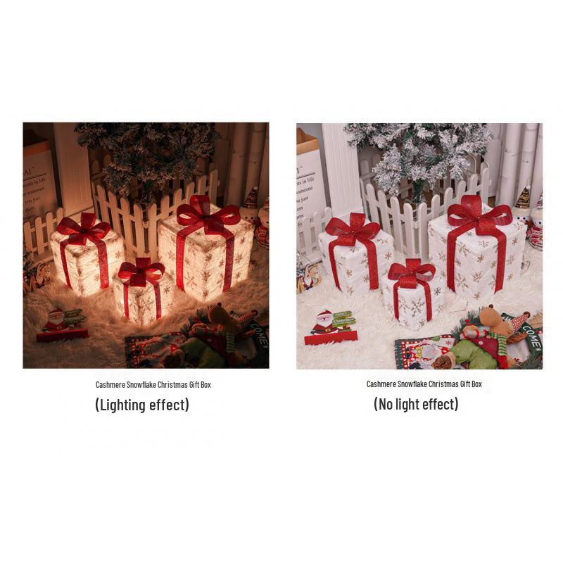 Cross-Border Christmas Luminous Gift Box Set: Outdoor Decorative Lights for Courtyard & Mall Display
