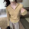 Half-zipper hooded bottomed knitted sweater for women's autumn and winter, long-sleeved sweater and slim-fit top