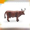 Pvc Farm Cow Long Horned Bull Yellow Cattle Model For Kids Learning Toy And Home Decoration