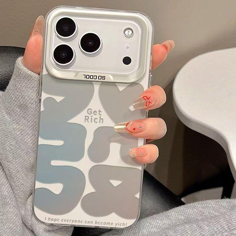 

Silver Shell Personality Big Character Hair Color Phone Case for Apple 17/16/15 Pro, 14 Pro Max, 13/12, Cross-Border 11. iPhone 14 Pro Max