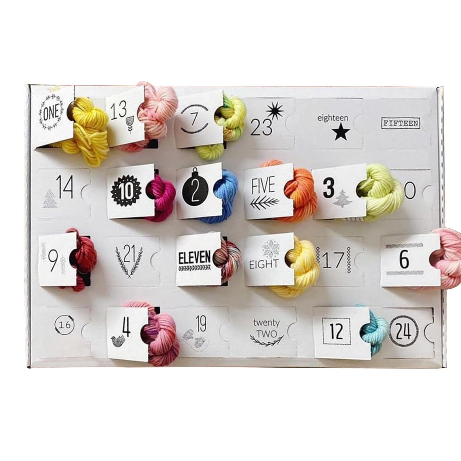 

Шерстяные адвент-календари для праздников, многоразовый тканевый календарь для любителей вязания крючком