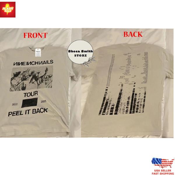 

Nine Inch Nails Peel It Back Tour 2025 Amsterdam Merch T-Shirt Limited Edition Unisex T-Shirt L