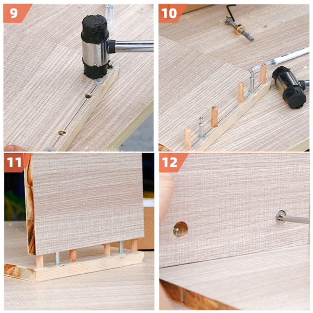 Aluminum Alloy Woodworking Pocket Hole Jig 3 in 1 Drilling Guide Locator Adjustable Woodworking