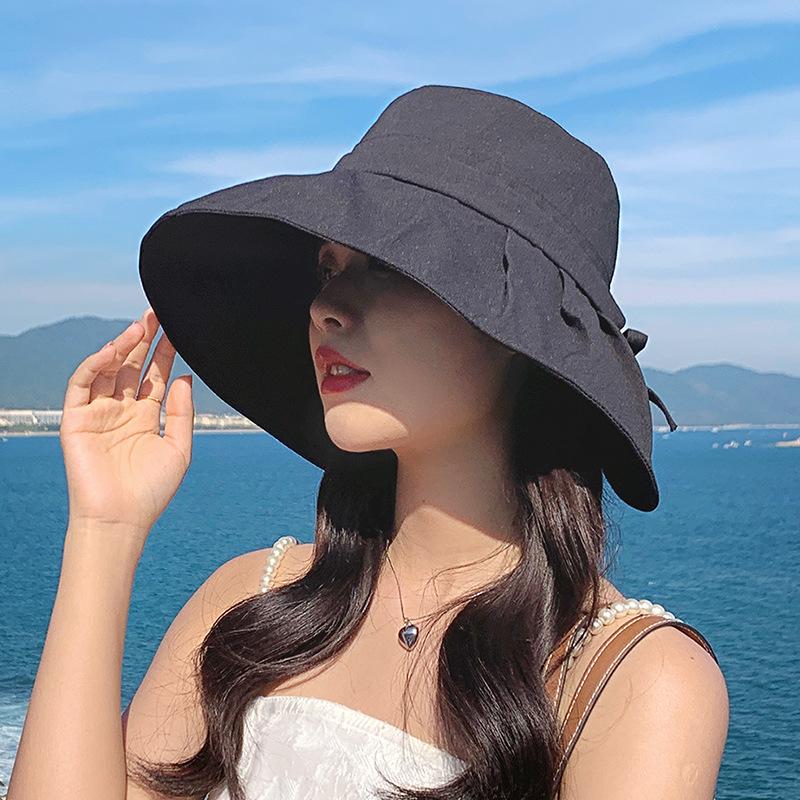 Summer Big-brimmed Sun Hat Children Outdoor Travel Face Protection Sun Bucket Hat Fashion Show Face Small Sun Hat