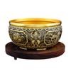Brass Treasure Bowl Incense Burner - Eight Treasures Wealth-Attracting Home Decor Chinese Craft