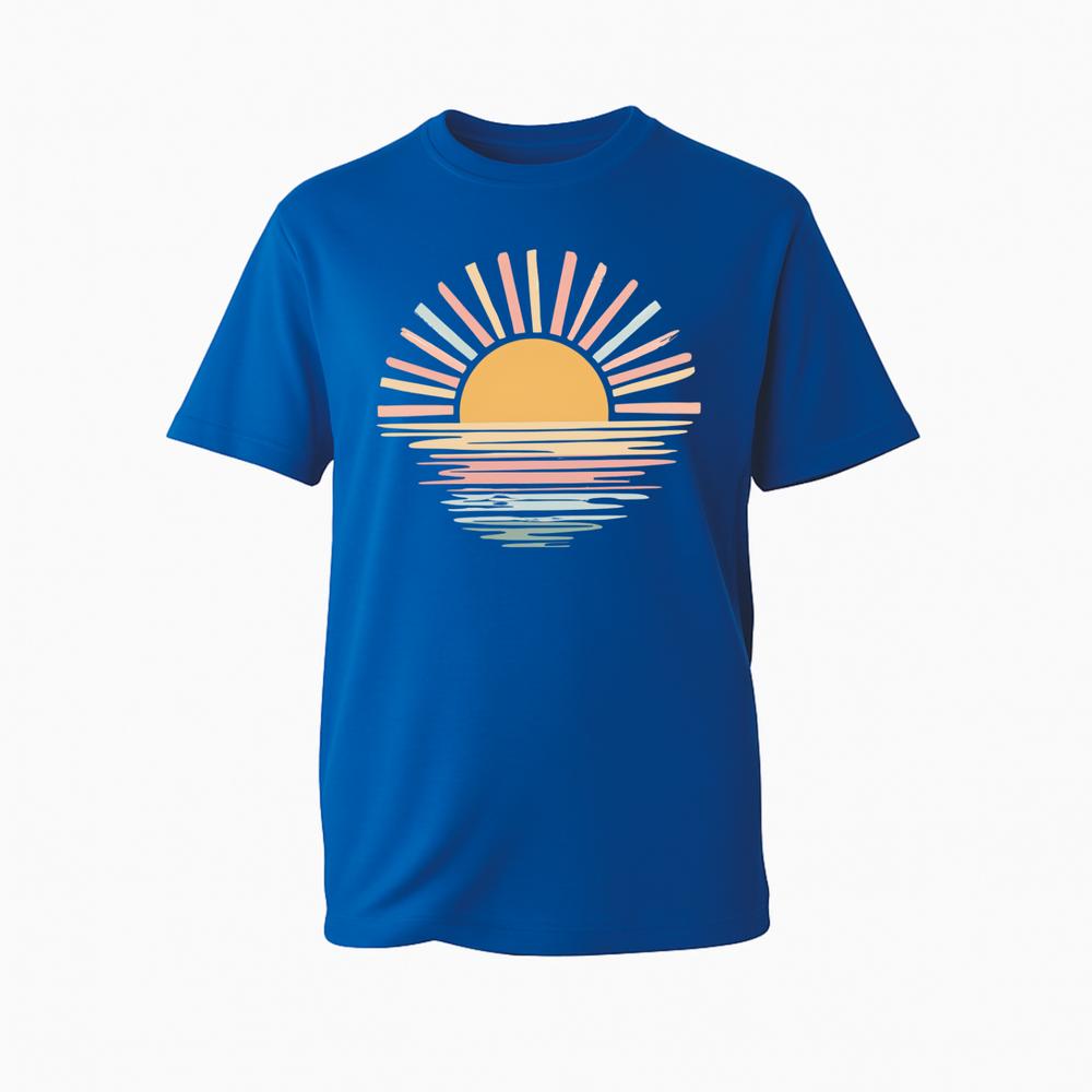 Nature Graphic TShirt Sunrise Ocean Horizon Summer Vibe Novelty Gift TTop