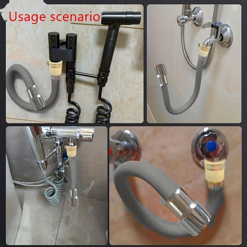 Flexible Faucet Extender 30/50cm Flexible Outlet Hose 360° Rotation Flexible Fixation 201 Stainless Steel And Plastic Structure
