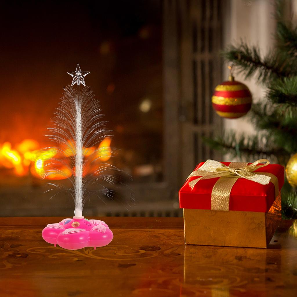Flashing Christmas Tree Led Fiber Optic Light Colorful Night Lamp For Home Bedroom Party Decoration Random Color No