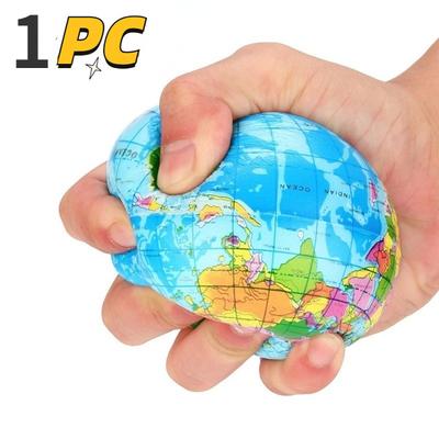 1Pc Stress Relief World Globe Map Ball Globe Palm Ball Planet Earth Ball Toy Stress for Adults Kids Decompression Toys