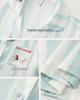 Ice Silk Cool Women’s Long Sleeve Pajama Set with Cute Stripes for Spring and Autumn