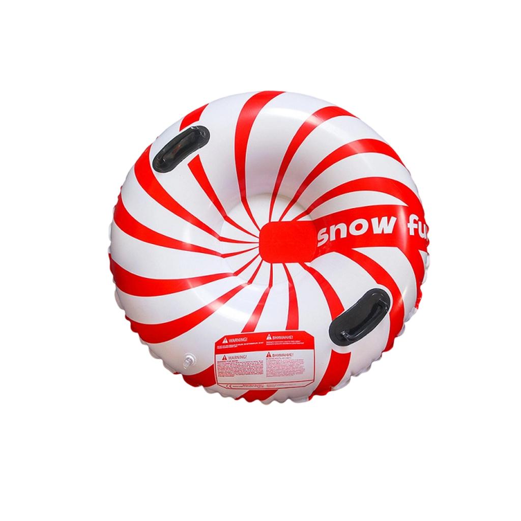 Inflatable Snow Tube with Dual Handles Durable Heavy Duty PVC Material for Winter Sledding Outdoor Snow Sports Fun and Recreation