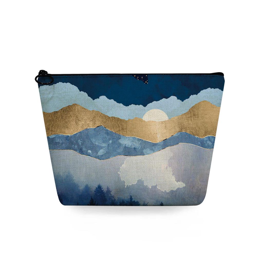 Women Landscape painting Print Cosmetic Bag Toiletries Organize Travel Storage Case 6753