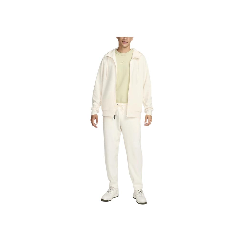 Nike Dri-FIT UV Embroidered Logo Pattern Solid Color Elastic Waist Mid-Rise Straight Leg Knit Sports Pants Unisex Pants Light-Ivory FZ5850-110