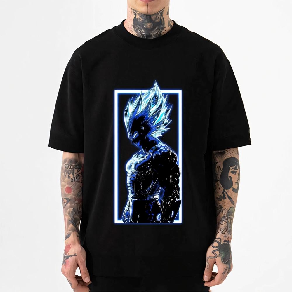 

2026 New Dragon Ball Vegeta Japanese Style Classic Print T-shirt Short Sleeve T-shirt Men s and Women s T-shirt Men s Tops S разноцветный