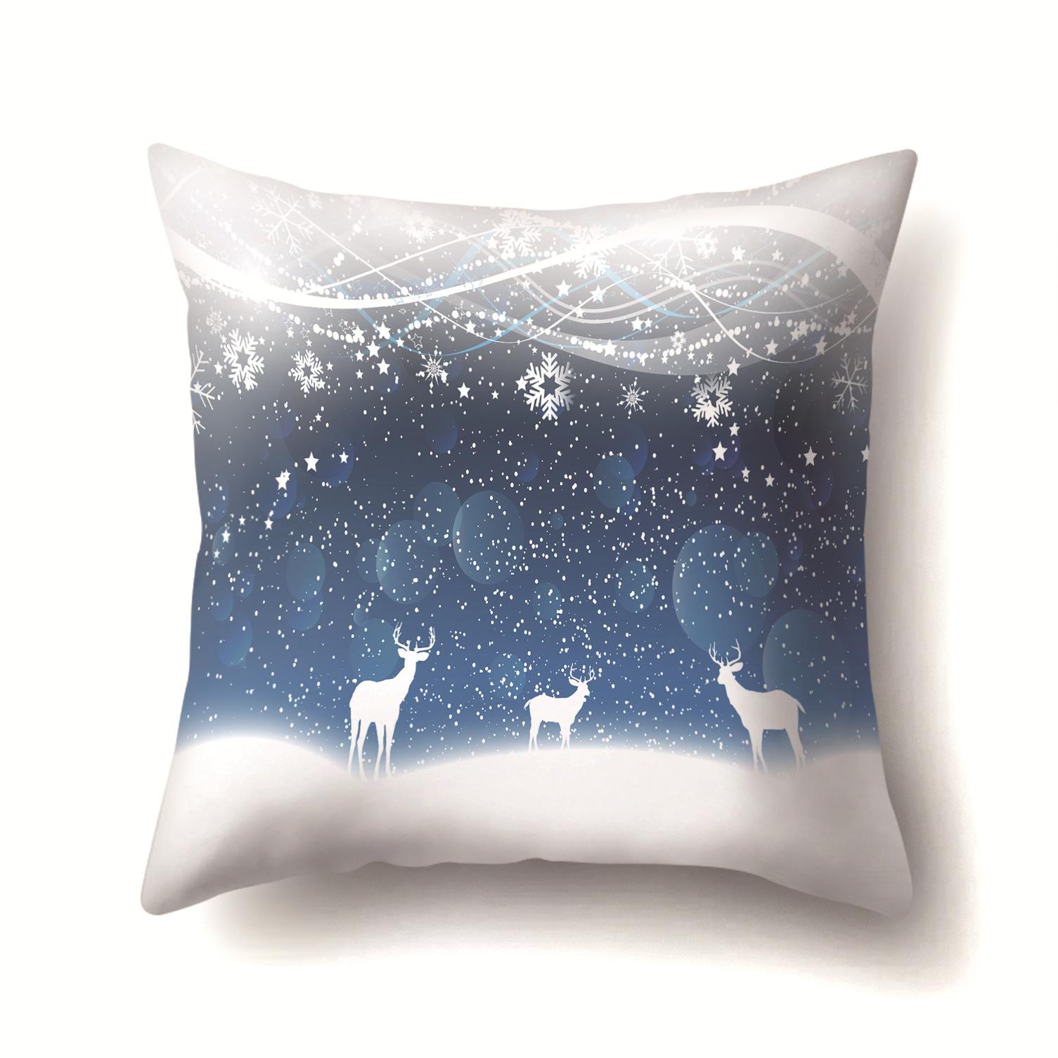 

Рождественский Новогодний Подарок Полиэстеровая Наволочка Подушка для Автомобиля Дома Спинка Длинная Подушка Наволочка 45 * 45 without pillow core