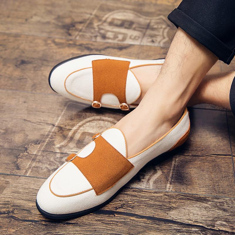 Luxusmarke Wildleder Schuhe für Herren Britischer Stil Designer Herren Freizeitschuhe Slipper Flats Businessschuhe Herren Übergröße 48