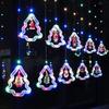Christmas Tree LED Curtain Lights Cute String Lights for Holiday Window Decoration Indoor Party Room Decor Gift