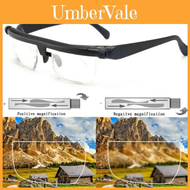 Portable Adjustable Dial Eye Glasses Impact Resistant Lenses And Flexible Frame