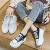 White Shoes Genuine Leather Platform Wedge Shoes Chunky Sneaker White Casual Shoes Comfortable Breathable Spring Autumn Shoes