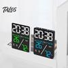 Stylish Dual Alarm Clock Multifunctional Large Screen Digital Brightness Adjustment Humidity Temperature Display Desktop Table