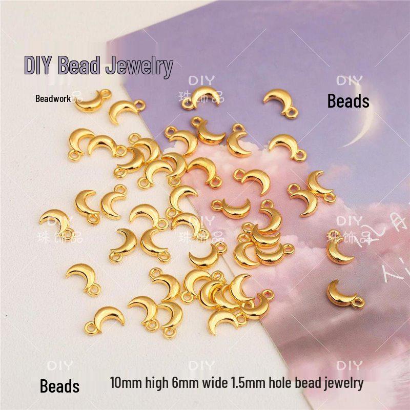 Moon Series Hollow Pendant Charms for DIY Beaded Jewelry