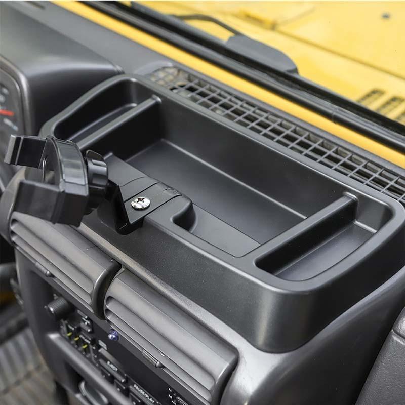 Car Center Console Phone Holder Storage Box Bracket GPS Stand Fit For Jeep Wrangler TJ 1997-2006 Car Interior Accessories