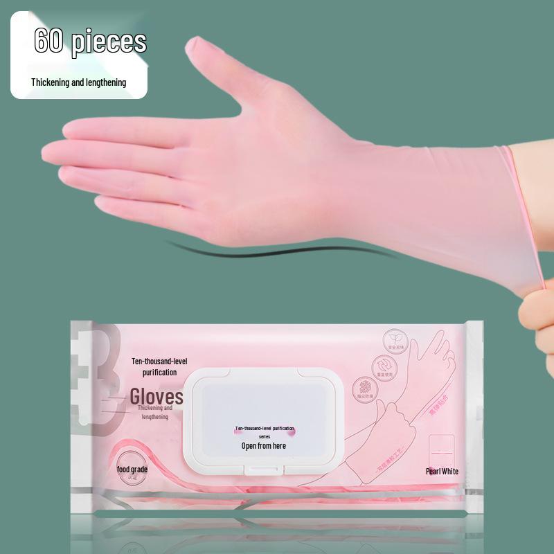 

**Oil & Water-Resistant Disposable Gloves for Kitchen, Housework, & Beauty** Medium