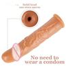 16.5/18cm Realistic Penis Extender Cock Sleeve Penis Enlarger Enlargement Reusable Delay Condoms For Men Dildo Sex Toys