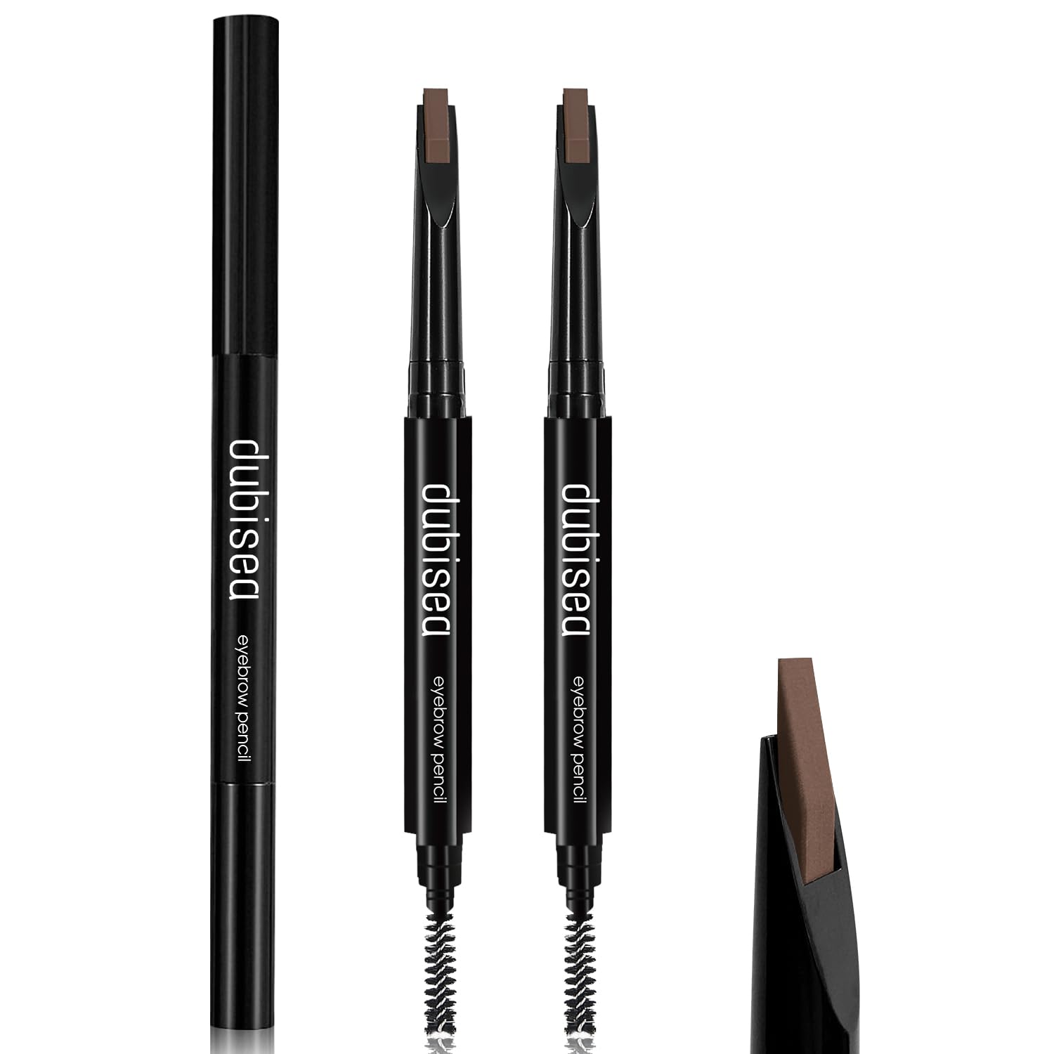 

Dubisea Eyebrow Pencil, Ultra-Fine 0.1mm, Long-lasting, Retractable, Waterproof, with Brush, 0.4g (x 1) (03 Light Brown, 2-pack)
