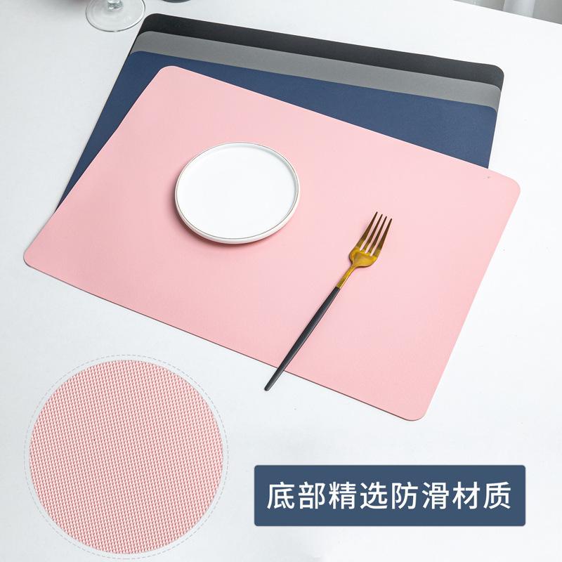 Solid Color Non-slip Placemat, Thermal Insulation Mat, Morandi Color Household Dining Table Mat, Easy To Clean, Desktop Protective Mat, Beautiful