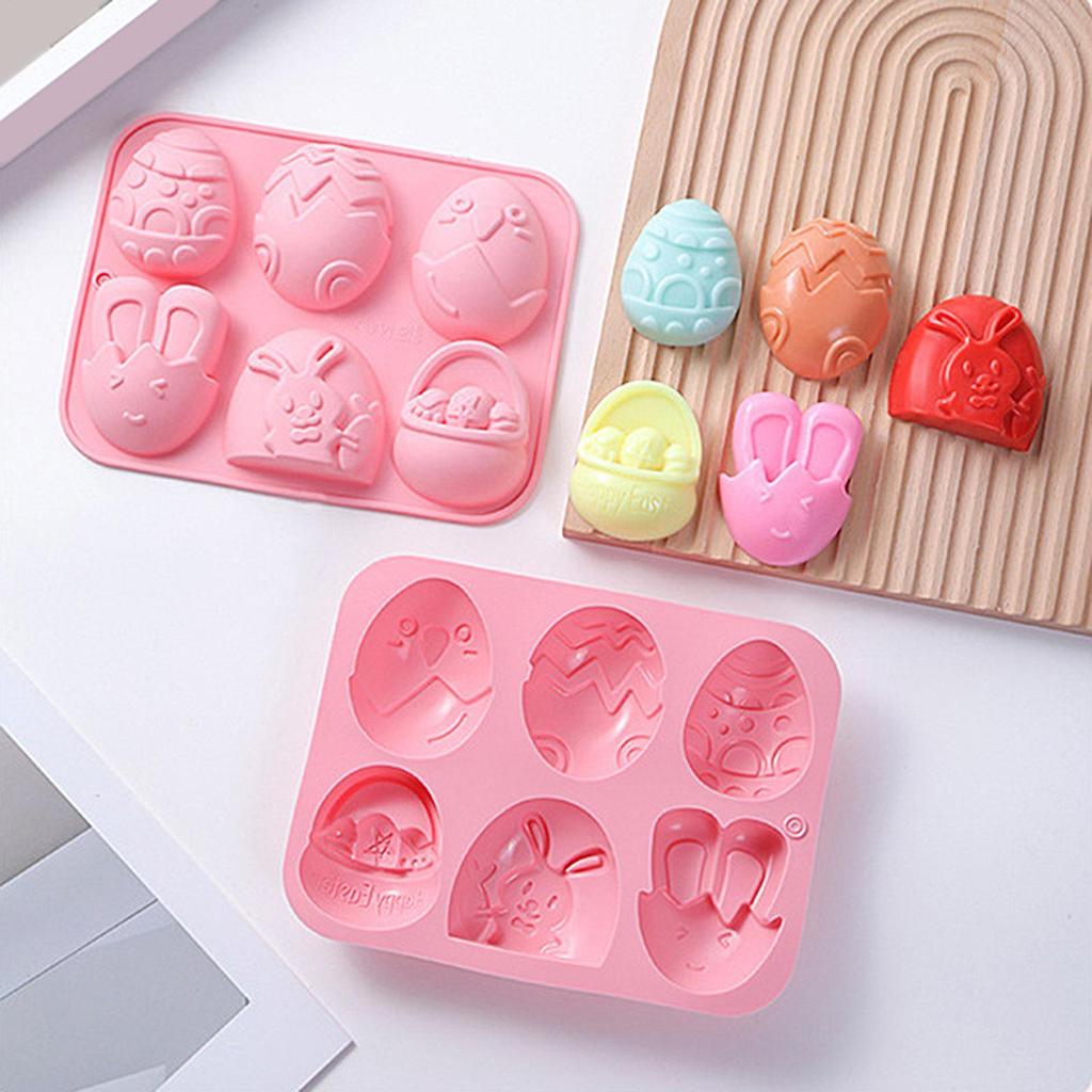 Silicone Mold Easy Release Handmade Craft-Making Tool 3D Rabbit Silicone Chocolate Mold For Ice Soap Cake Cupcake Decoration