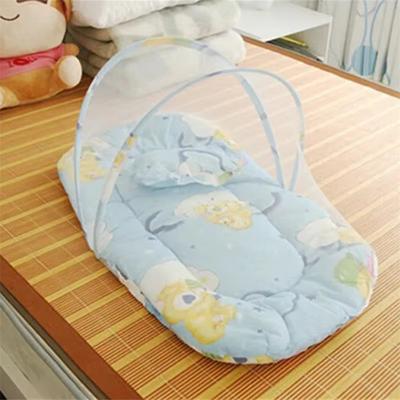 Moustiquaire Bébé Dessin Animé Avec Petit Oreiller Été Ménage Lit d'Enfant Moustiquaire Portable Pliable Nouveau-né Moustiquaire Durable