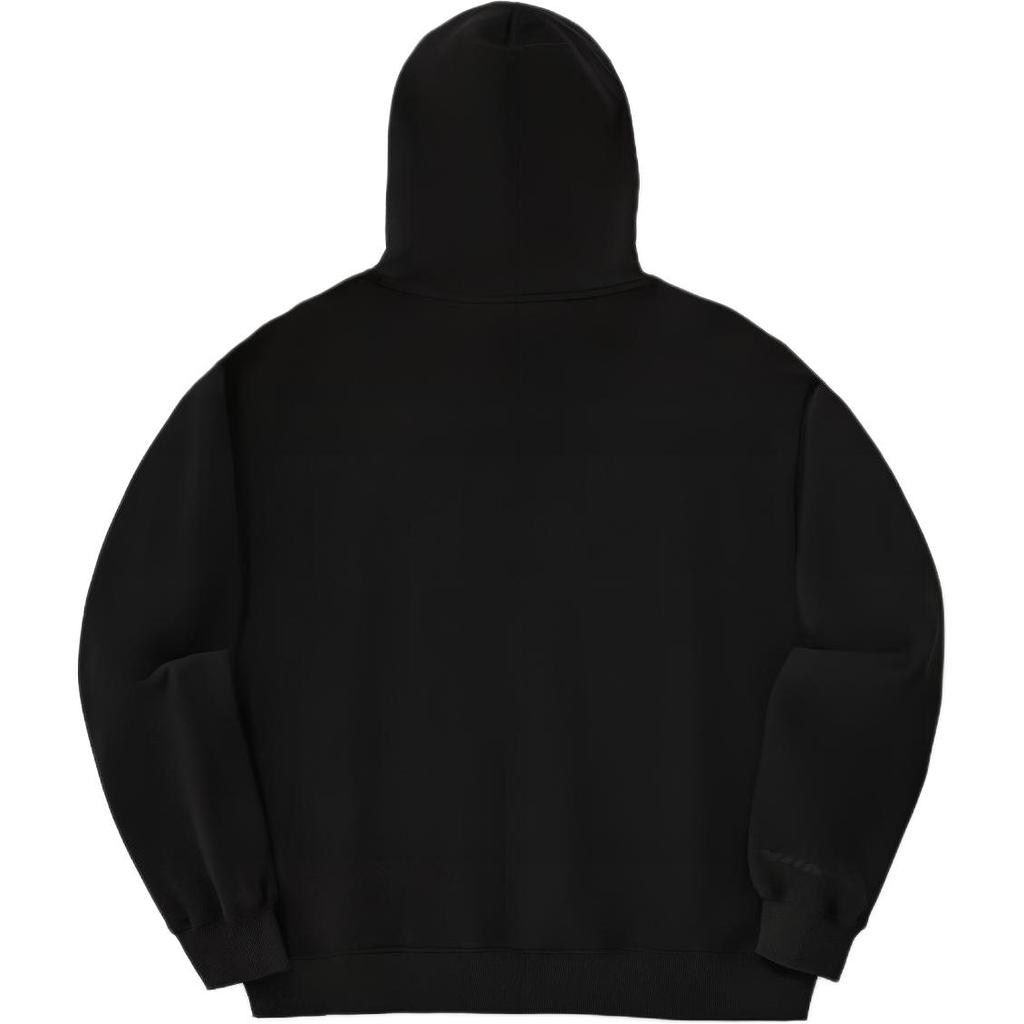 Li Ning Vital Series Solid Color Hooded Pullover Sweatshirt Unisex sweatshirt Black AWDTE71-5
