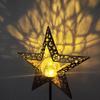 Antique Iron Art Solar Garden Lights: Moon & Sun Design Landscape Spotlight